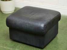 Load image into Gallery viewer, Leather 1970’s Plinth Ottoman
