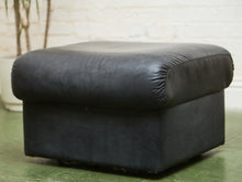 Load image into Gallery viewer, Leather 1970’s Plinth Ottoman
