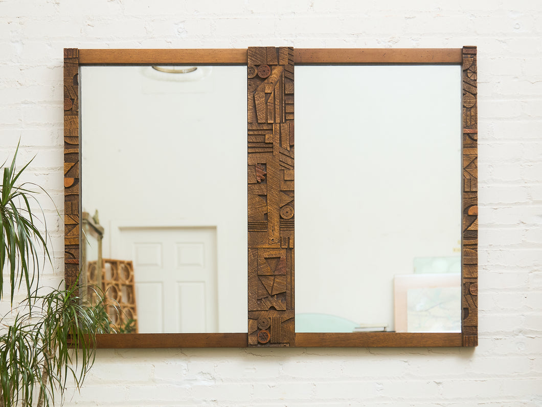 Brutalist Pueblo Mirror by Lane