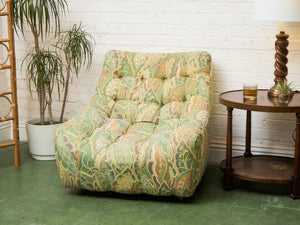 Wild Leaf 1970’s Chair and Ottoman