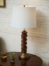 Load image into Gallery viewer, Turned Wood Vintage Lamp
