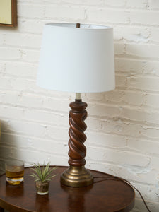 Turned Wood Vintage Lamp