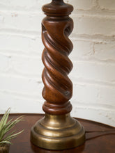 Load image into Gallery viewer, Turned Wood Vintage Lamp
