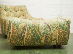Wild Leaf 1970’s Chair and Ottoman