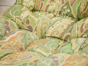 Wild Leaf 1970’s Chair and Ottoman