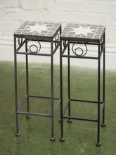 Load image into Gallery viewer, Vintage Tile Drink Tea Plant Table
