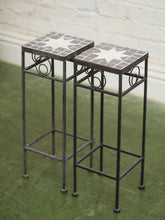 Load image into Gallery viewer, Vintage Tile Drink Tea Plant Table
