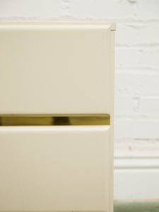 Post Modern Single Double Drawer Nightstand