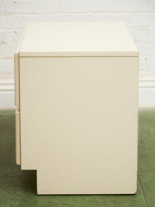 Post Modern Single Double Drawer Nightstand