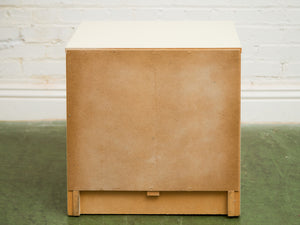 Post Modern Single Double Drawer Nightstand