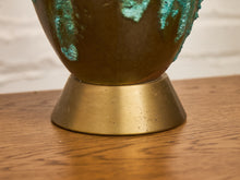 Load image into Gallery viewer, Glazed Turquoise and Brown Lamp

