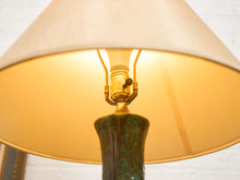 Load image into Gallery viewer, Glazed Turquoise and Brown Lamp
