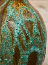 Load image into Gallery viewer, Glazed Turquoise and Brown Lamp
