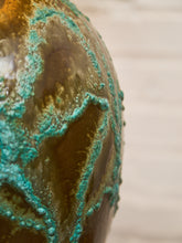 Load image into Gallery viewer, Glazed Turquoise and Brown Lamp
