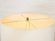 Load image into Gallery viewer, Yellow Turquoise Blue Glazed Pottery Lamp Large
