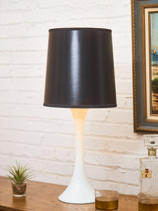 Tulip Base Vintage Lamp Black Shade