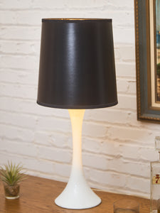 Tulip Base Vintage Lamp Black Shade