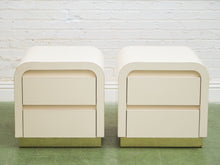 Load image into Gallery viewer, Pair of Plinth Base Post Modern Nightstands
