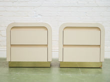 Load image into Gallery viewer, Pair of Plinth Base Post Modern Nightstands
