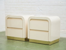 Load image into Gallery viewer, Pair of Plinth Base Post Modern Nightstands
