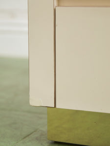 Pair of Plinth Base Post Modern Nightstands