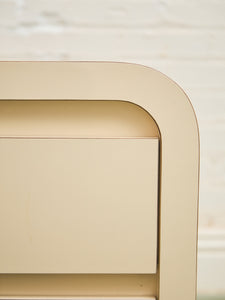 Pair of Plinth Base Post Modern Nightstands