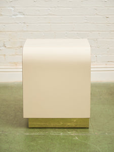Pair of Plinth Base Post Modern Nightstands