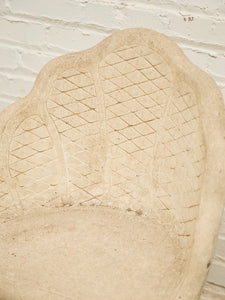 Pair of Vintage Grotto Cement Stone Garden Chairs