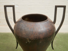 Load image into Gallery viewer, Large Kramer Brothers Cast Iron Planter Pot in Black Finish
