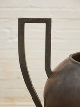 Load image into Gallery viewer, Large Kramer Brothers Cast Iron Planter Pot in Black Finish
