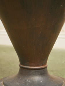 Large Kramer Brothers Cast Iron Planter Pot in Black Finish