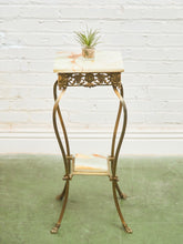 Load image into Gallery viewer, 19th Century Cast Iron Marble Antique Plant Stand
