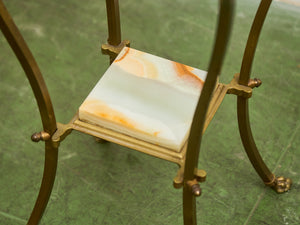 19th Century Cast Iron Marble Antique Plant Stand