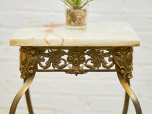 Load image into Gallery viewer, 19th Century Cast Iron Marble Antique Plant Stand
