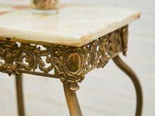 Load image into Gallery viewer, 19th Century Cast Iron Marble Antique Plant Stand
