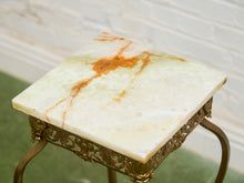 Load image into Gallery viewer, 19th Century Cast Iron Marble Antique Plant Stand
