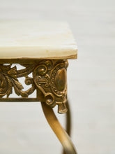 Load image into Gallery viewer, 19th Century Cast Iron Marble Antique Plant Stand
