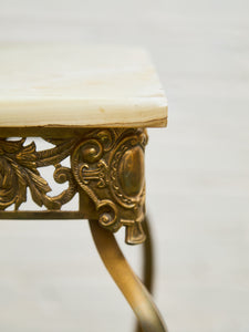 19th Century Cast Iron Marble Antique Plant Stand