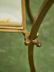 19th Century Cast Iron Marble Antique Plant Stand