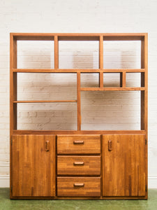 Boho Oak Solid Wood Shelf Unit