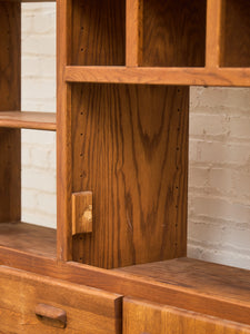 Boho Oak Solid Wood Shelf Unit