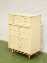 Load image into Gallery viewer, Blonde 50’s Highboy Dresser
