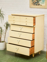 Load image into Gallery viewer, Blonde 50’s Highboy Dresser
