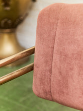 Load image into Gallery viewer, Deco Style Vintage Gold and Dusty Rose Dining Chairs
