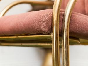 Deco Style Vintage Gold and Dusty Rose Dining Chairs