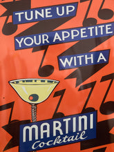 Load image into Gallery viewer, Martini Cocktail Advertising Poster Tune Up Your Appetite Framed
