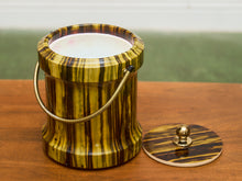 Load image into Gallery viewer, 1960s Striped Lucite Ice Bucket with Brass Handle
