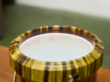 Load image into Gallery viewer, 1960s Striped Lucite Ice Bucket with Brass Handle
