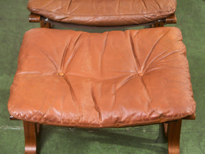 1960s Danish Modern Lounge Chair and Ottoman by Westnofa