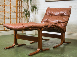 1960s Danish Modern Lounge Chair and Ottoman by Westnofa